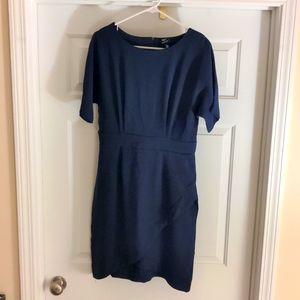 Tulip hem navy blue dress